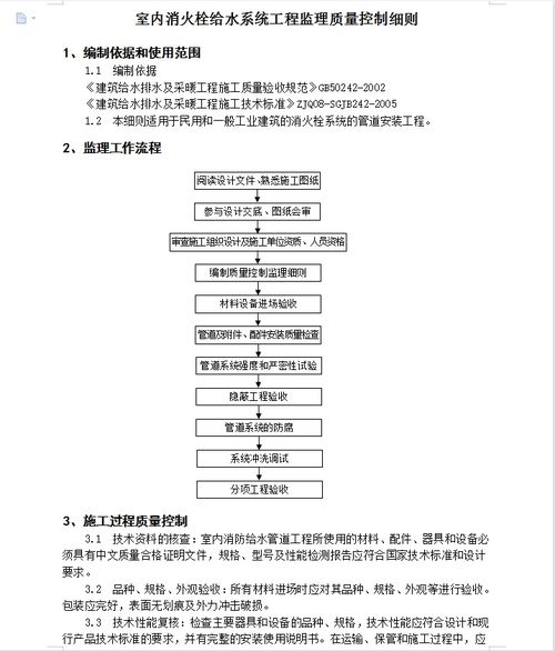 室內(nèi)消火栓給水系統(tǒng)工程監(jiān)理質(zhì)量控制細(xì)則